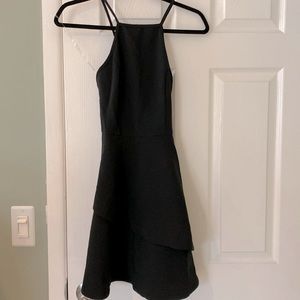 2/$20 NWT Black mini skater dress with cross cross back